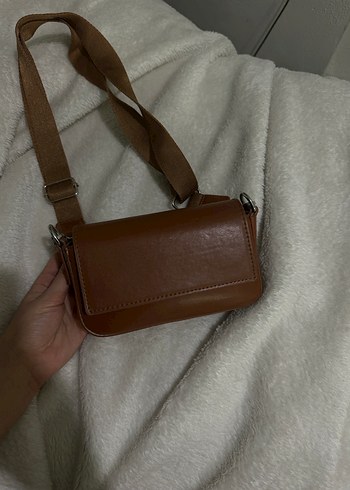 Bej Deri Kadın Omuz Çantası - Görsel 5