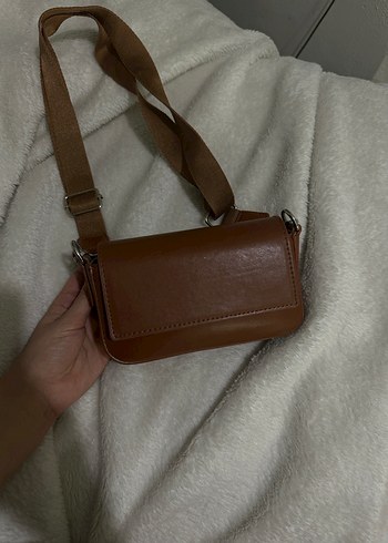 Bej Deri Kadın Omuz Çantası - Görsel 7