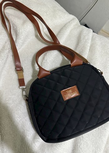 Kapitone Siyah Deri Kadın Çanta - Görsel 4