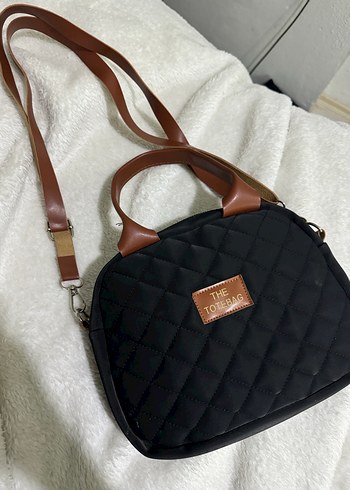 Kapitone Siyah Deri Kadın Çanta - Görsel 2