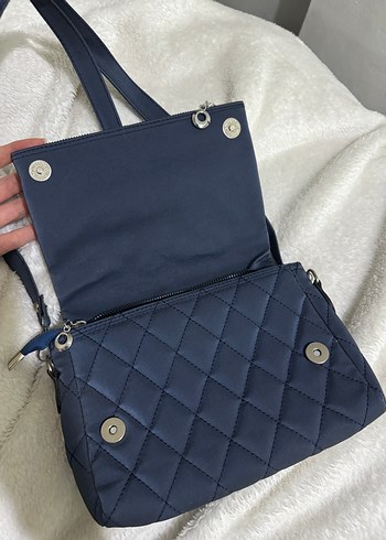 Lacivert Fermuarlı Kadın Çanta - Görsel 6