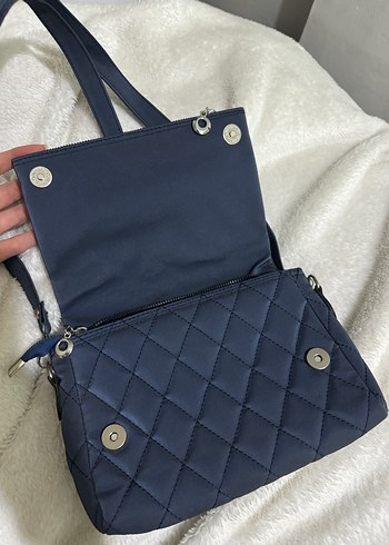 Lacivert Fermuarlı Kadın Çanta - Görsel 5