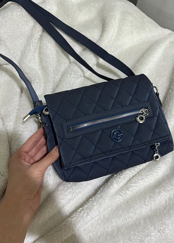 Lacivert Fermuarlı Kadın Çanta - Görsel 3