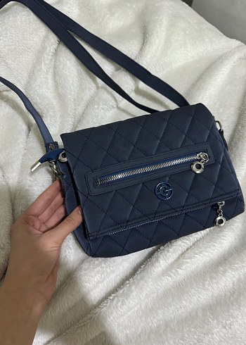 Lacivert Fermuarlı Kadın Çanta - Görsel 4