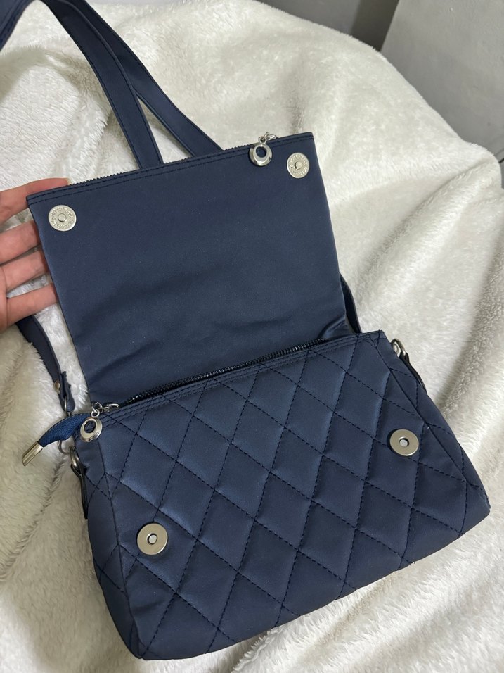 Lacivert Fermuarlı Kadın Çanta - Görsel 5