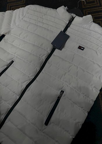 Fermuarlı Beyaz Erkek Günlük Mont - Görsel 6