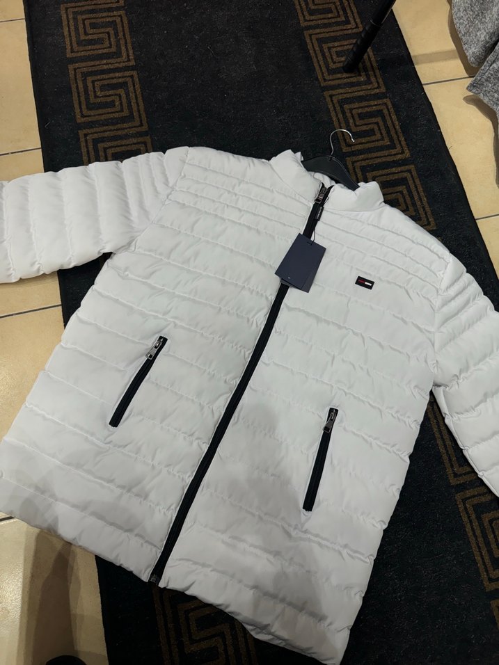 Fermuarlı Beyaz Erkek Günlük Mont - Görsel 3