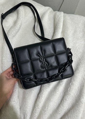 Siyah Deri Zincir Detaylı Kadın Çanta - Görsel 3