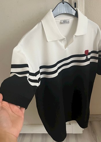 Erkek Siyah-Beyaz Pamuklu Polo Tişört - Görsel 5