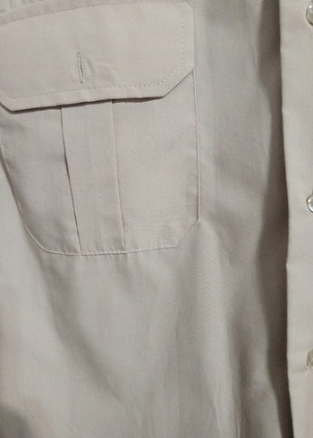 Bej Erkek Keten Gömlek - Görsel 5