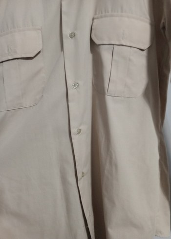 Bej Erkek Keten Gömlek - Görsel 3