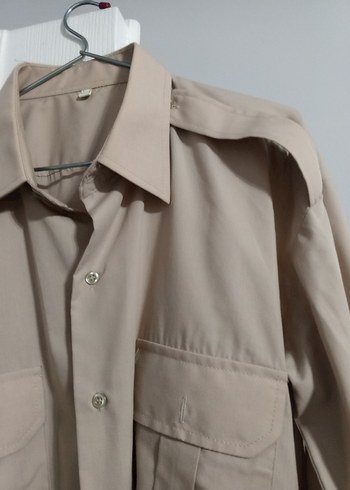 Bej Erkek Keten Gömlek - Görsel 2