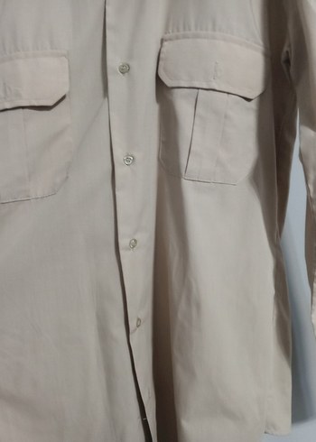 Bej Erkek Keten Gömlek - Görsel 4