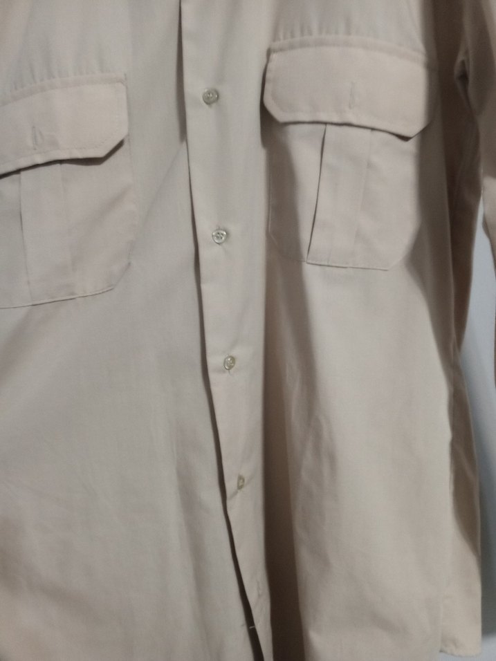 Bej Erkek Keten Gömlek - Görsel 3