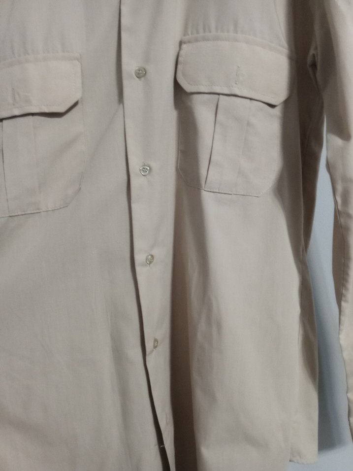 Bej Erkek Keten Gömlek - Görsel 4