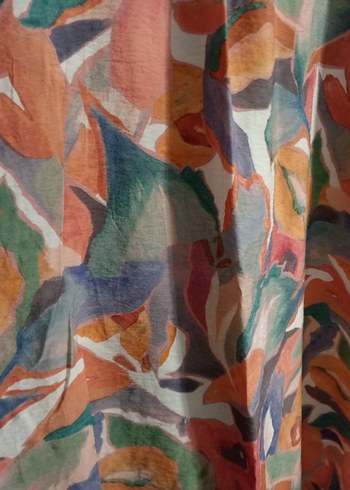 Bohem Tarz Uzun Renkli Batik Elbise - Görsel 8