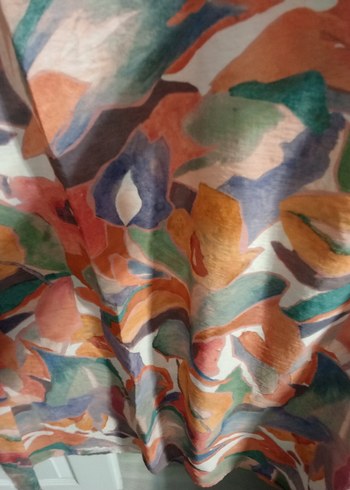 Bohem Tarz Uzun Renkli Batik Elbise - Görsel 9