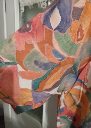 Bohem Tarz Uzun Renkli Batik Elbise - Görsel 6