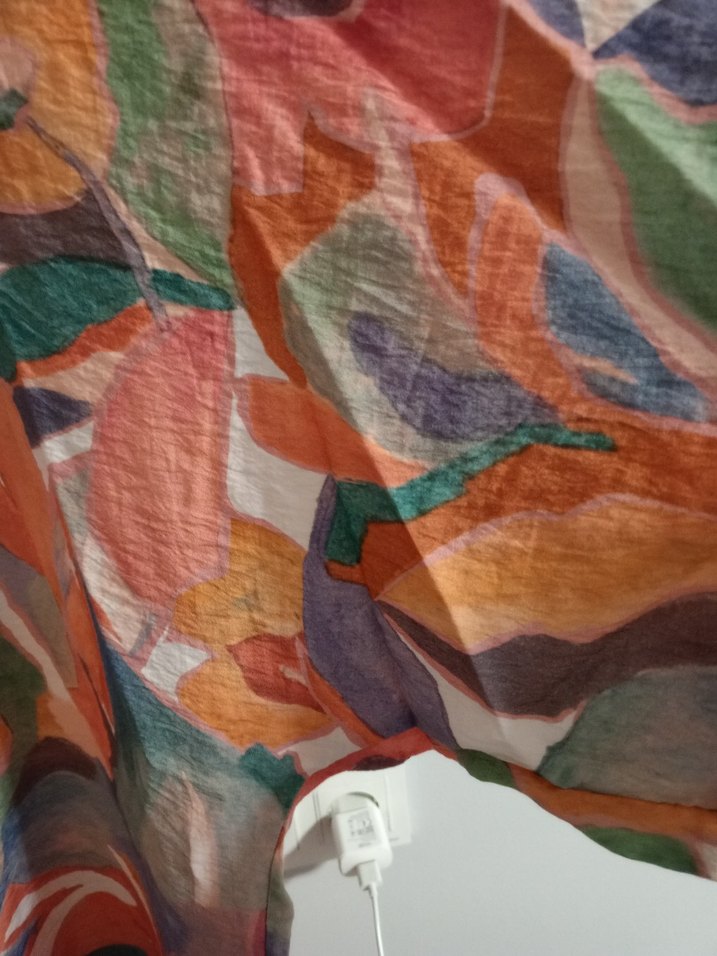 Bohem Tarz Uzun Renkli Batik Elbise - Görsel 5