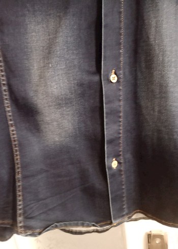 Erkek Lacivert Denim Gömlek - Görsel 2