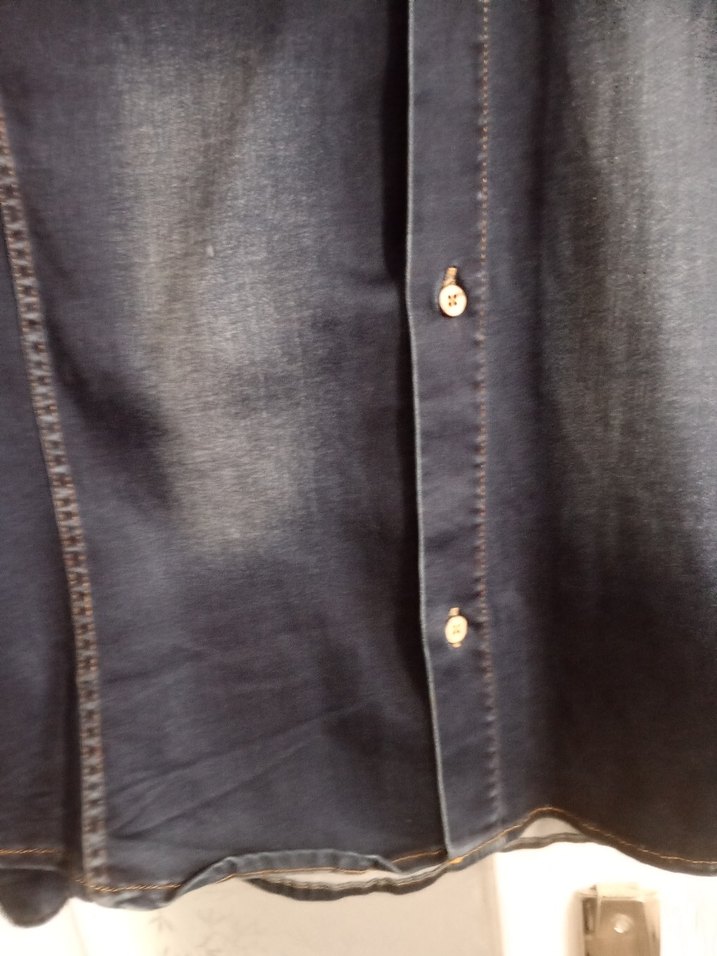 Erkek Lacivert Denim Gömlek - Görsel 2