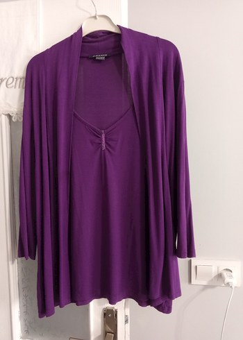 Kadın Mor Uzun ve Kolsuz Giy-Çık - Görsel 4