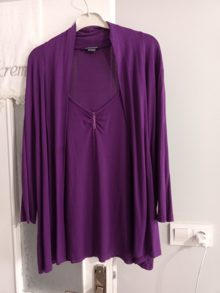 Kadın Mor Uzun ve Kolsuz Giy-Çık - Görsel 4
