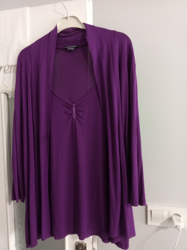 Kadın Mor Uzun ve Kolsuz Giy-Çık - Görsel 2