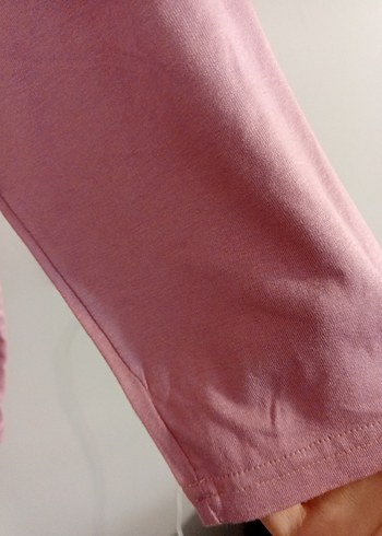 Pembe Uzun Kollu Salaş Kadın Bluz - Görsel 4