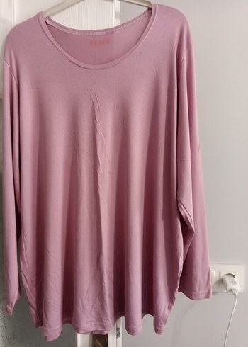 Pembe Uzun Kollu Salaş Kadın Bluz - Görsel 3