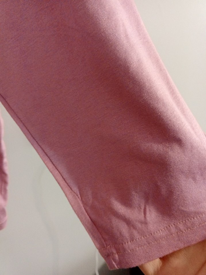 Pembe Uzun Kollu Salaş Kadın Bluz - Görsel 4