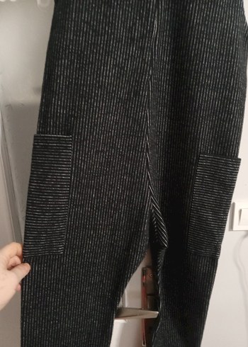 Gri Salaş Kadın Denim Uzun Tulum - Görsel 4