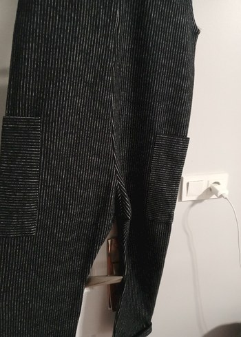 Gri Salaş Kadın Denim Uzun Tulum - Görsel 8