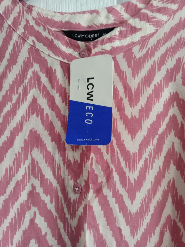 Pembe Uzun Kollu Bol Kesim yeni etiketli - Görsel 2