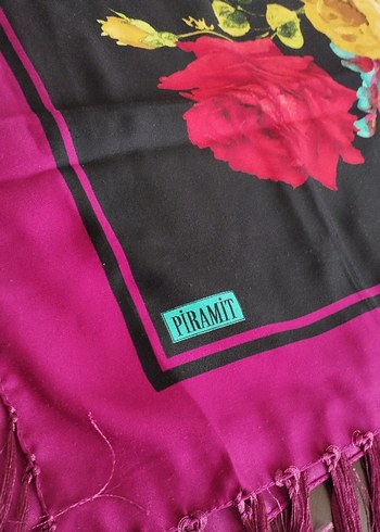 Püsküllü Çok Renkli Bohem Kadın Eşarp - Görsel 2