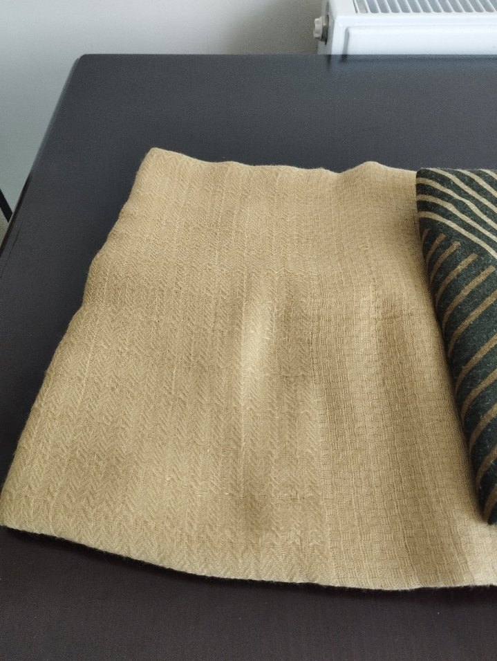 Bej ve haki Kadın Şalı - Görsel 3