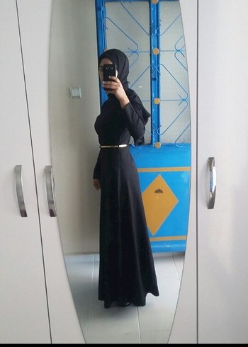 38 Beden Siyah Uzun Kollu Gotik Uzun Elbise