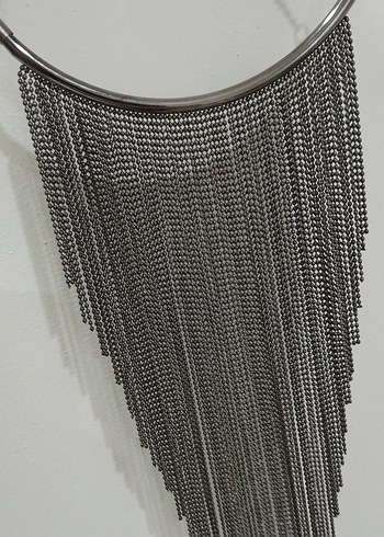 Gri Zincir Detaylı Midi Kadın Kolye - Görsel 2