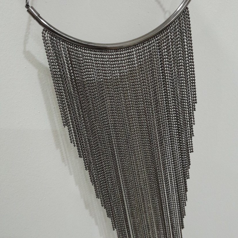 Gri Zincir Detaylı Midi Kadın Kolye - Görsel 2