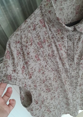 Kısa Kollu Bej Gömlek - Görsel 3