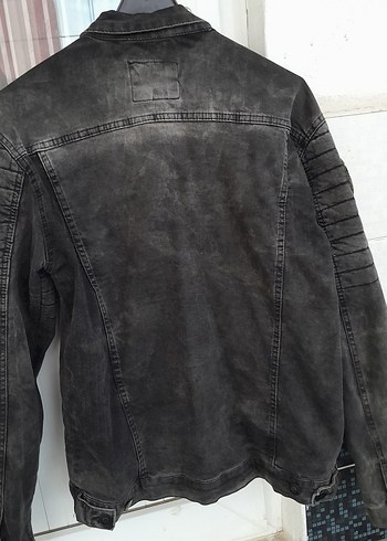 Gri Düğmeli Denim Erkek Ceket - Görsel 2