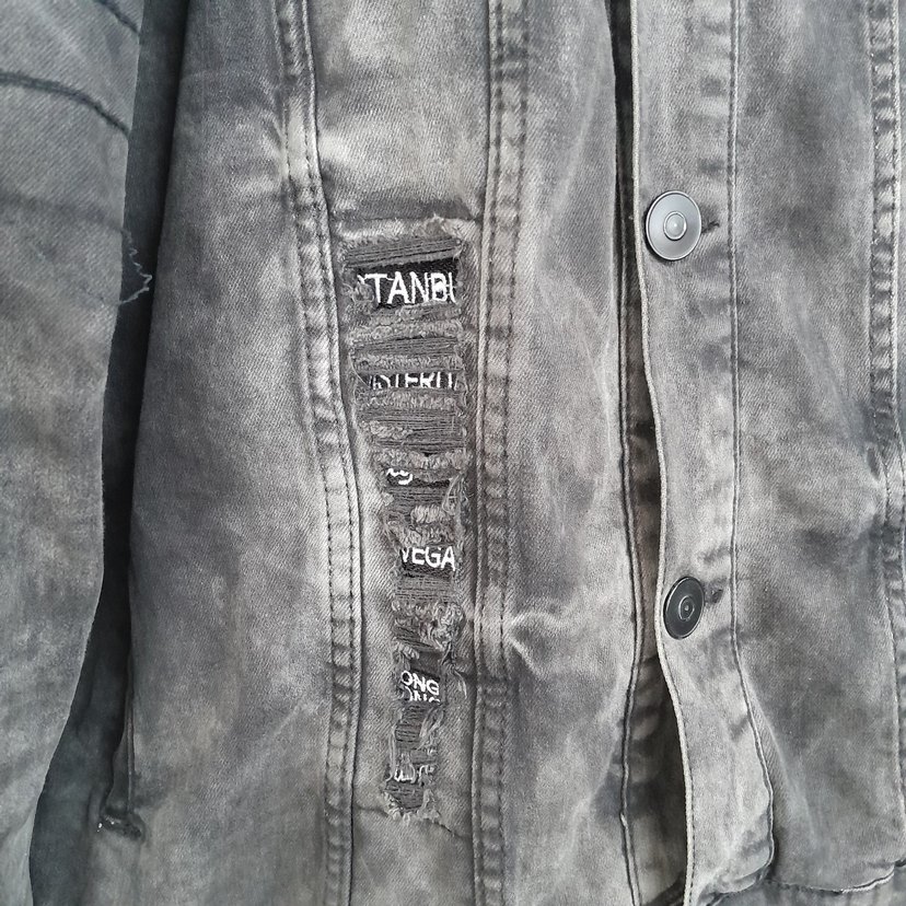 Gri Düğmeli Denim Erkek Ceket - Görsel 4