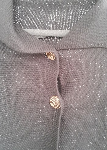 Düğmeli Siyah Hamile Pelerini - Görsel 4