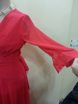 Diğer Kırmızı sifon elbise