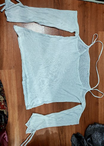 Beyaz triko etnik otantik Bohem fairycore bluz askılı