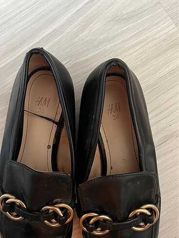 H&M Siyah makosen ayakkabı loafer