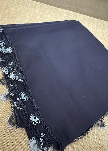 Dantelli Siyah Bohem Kadın Şal - Görsel 2