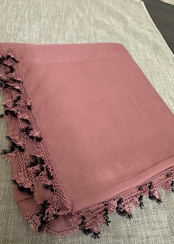 Dantel Detaylı Pembe Kadın Şal - Görsel 3