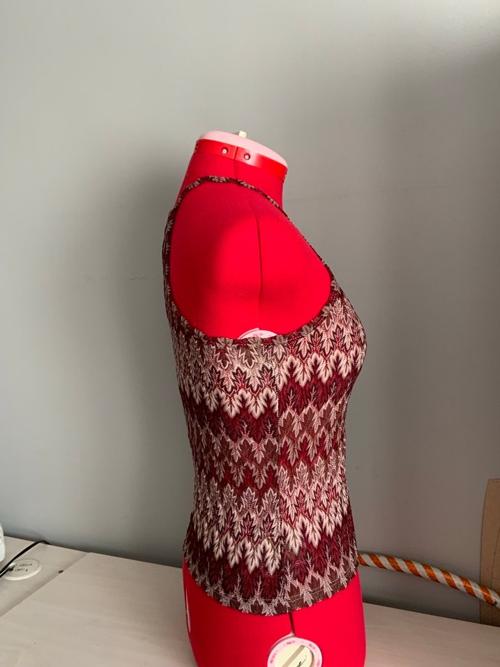 Bordo Bohem Örgü Kolsuz Kadın Atlet - Görsel 5