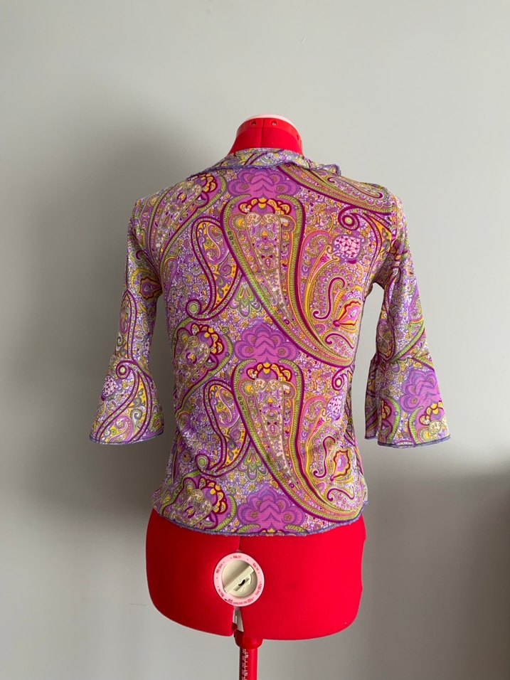 Renkli bohem tarz İspanyol kol bluz - Görsel 5